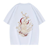 Majestic Fox Embroidery T Shirt Cotton Unisex