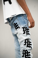Monogram Denim Light Blue Wash