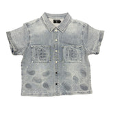‘Paisley’ Denim Blue Shirt