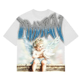 White ‘Dove’ Rhinestone Tee