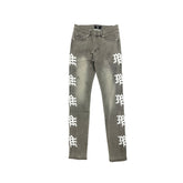 ‘Ash’ Grey Monogram Denim