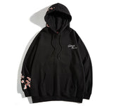 Embroidered Sakura Hoodie - Japanese Streetstyle