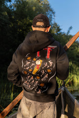 Heavy Embroidery Japanese Koi Fish Hoodie 400GSM