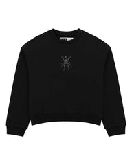 Sp5der Rhinestone TM Crewneck Black