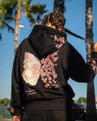 Embroidered Sakura Hoodie - Japanese Streetstyle