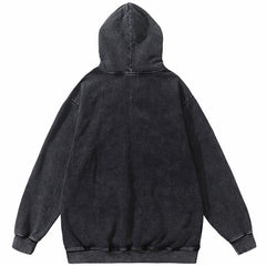 Skeleton Love Washed Oversized Hoodie