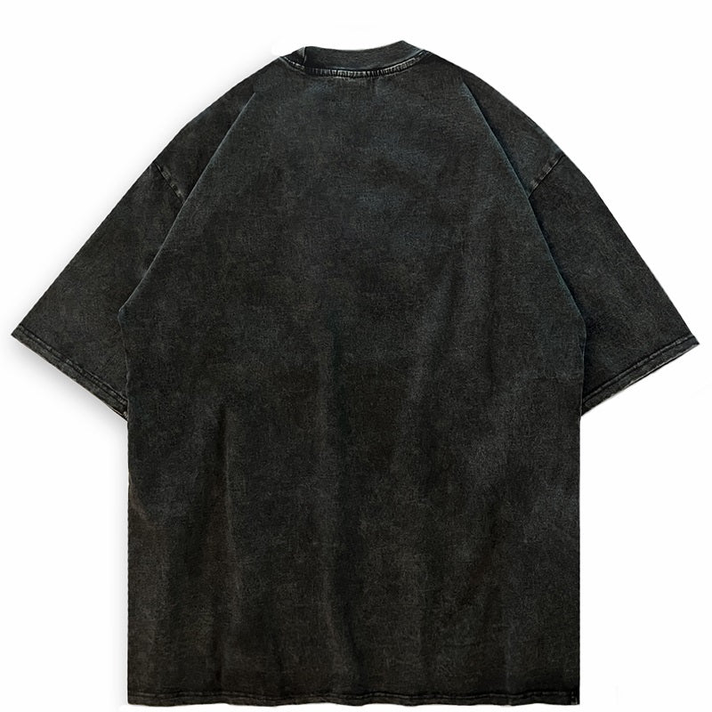 Washed Japanese Anime T-shirt Unisex