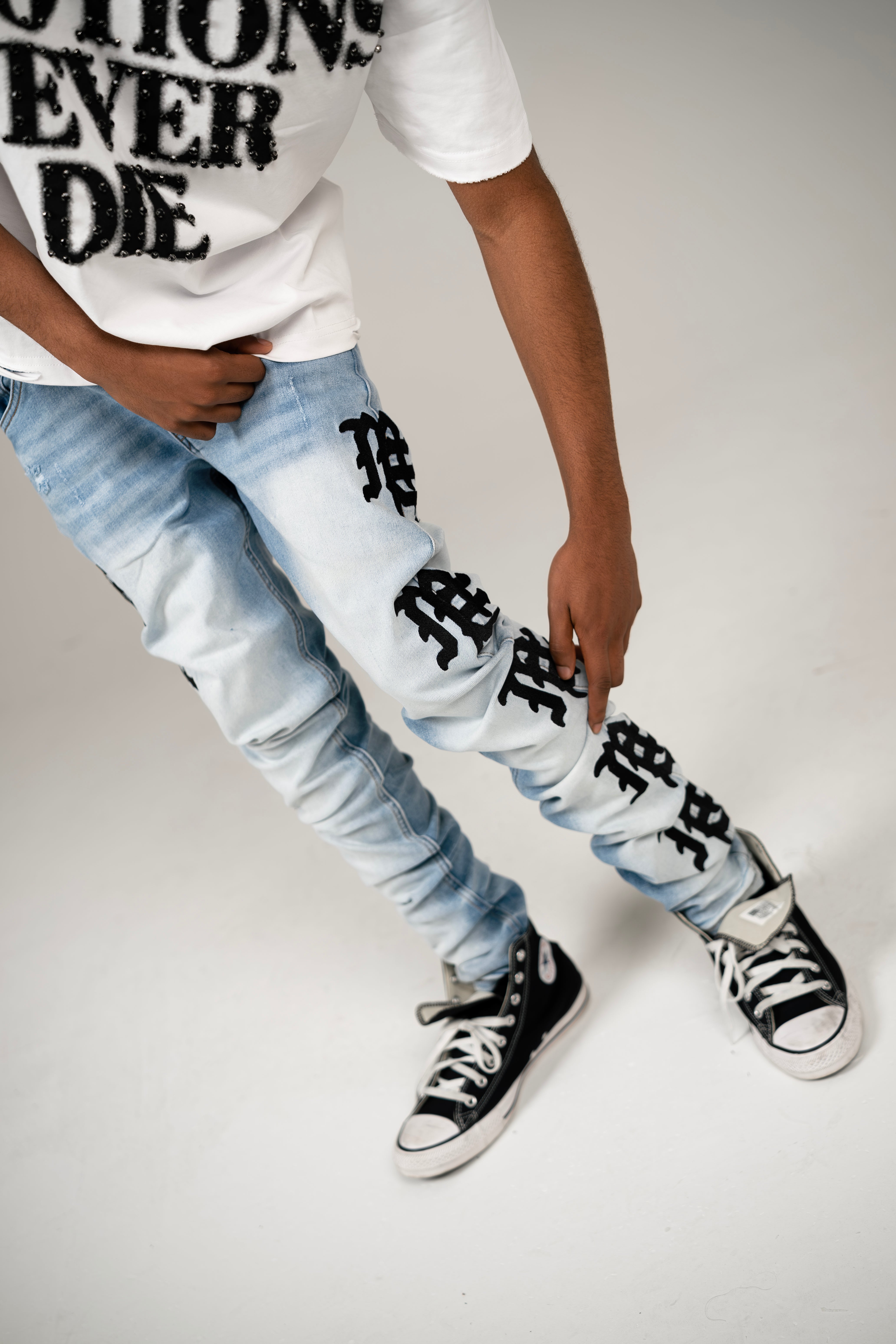 Monogram Denim Light Blue Wash