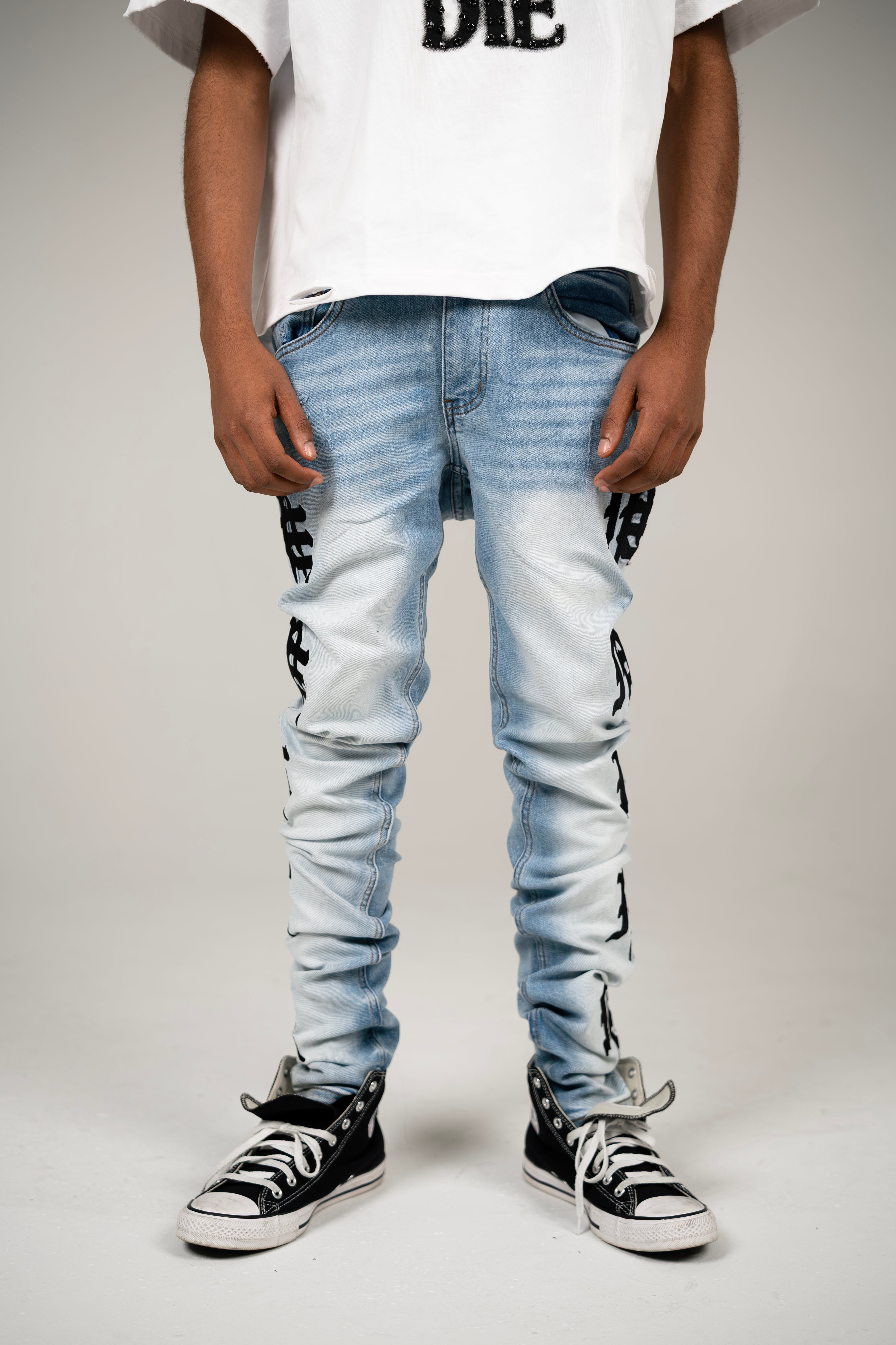 Monogram Denim Light Blue Wash