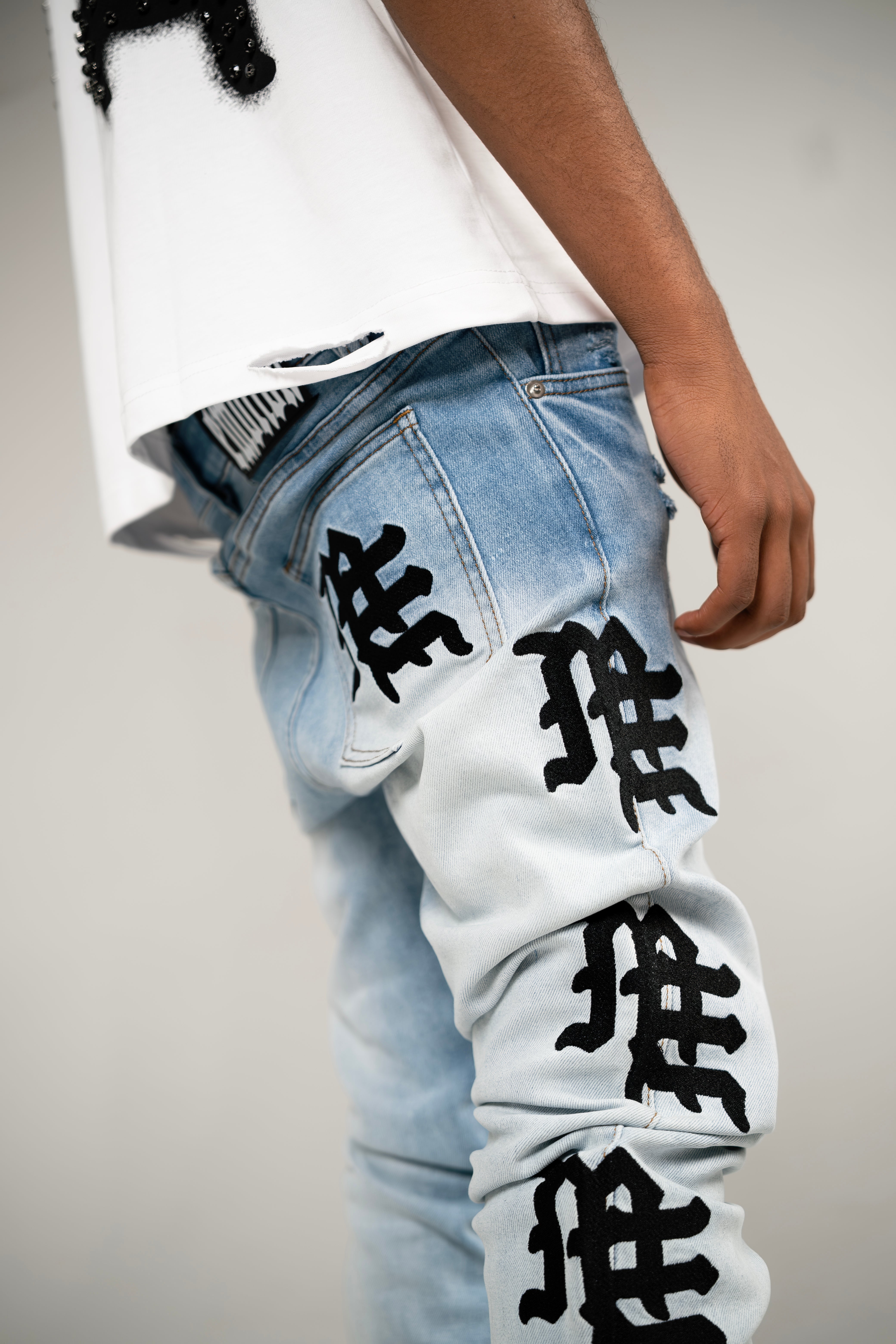 Monogram Denim Light Blue Wash