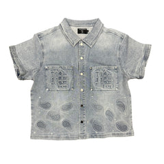‘Paisley’ Denim Blue Shirt