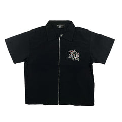 “ME” Rhinestone Zip Up Shirt