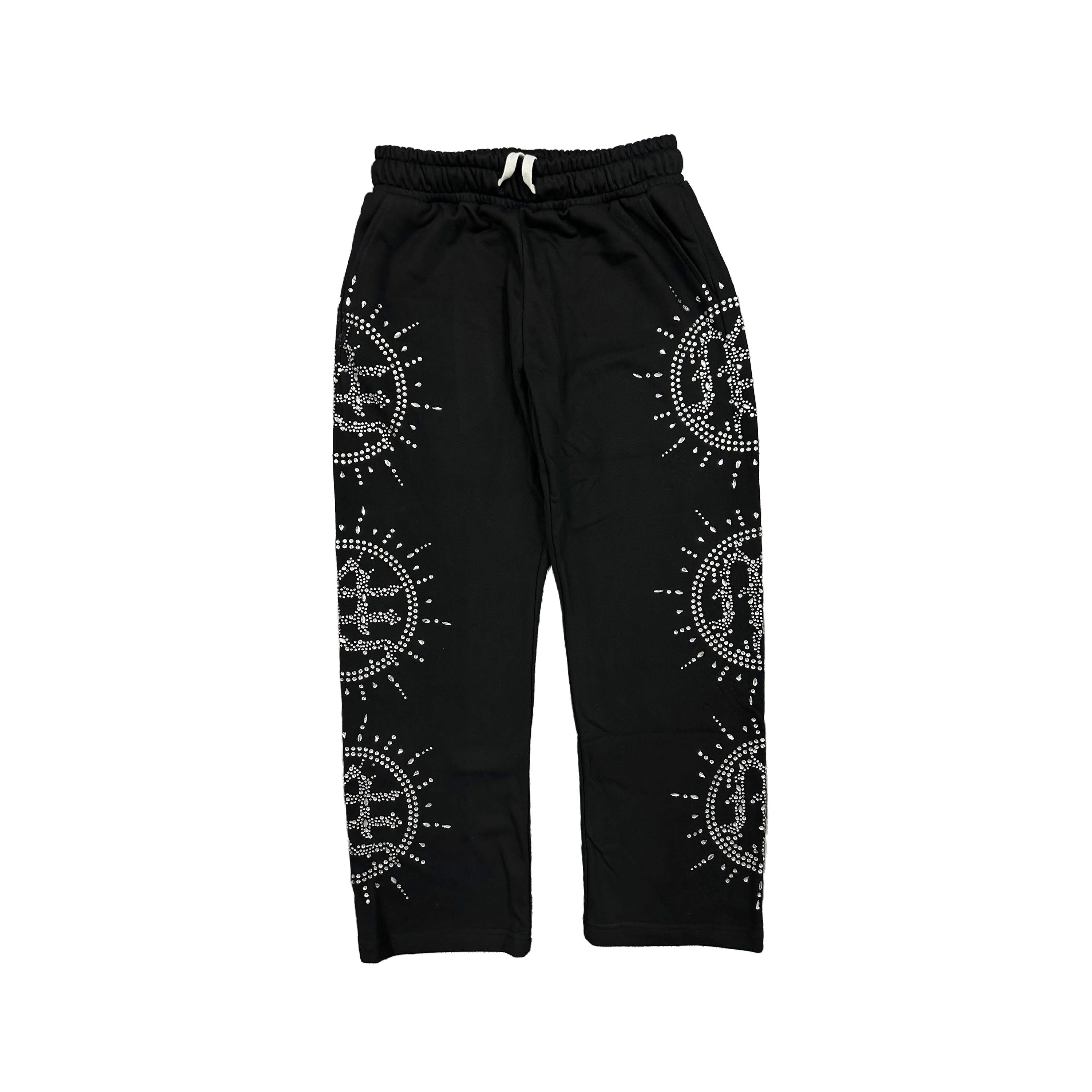 ‘Eclipse’ Black Rhinestone Sweats