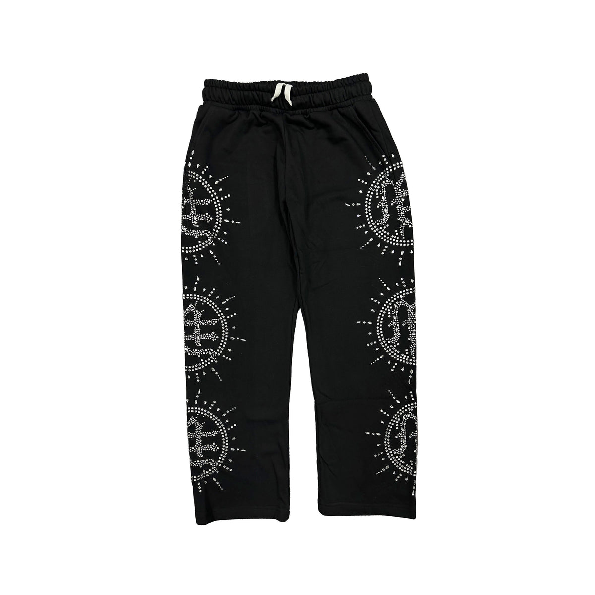 ‘Eclipse’ Black Rhinestone Sweats