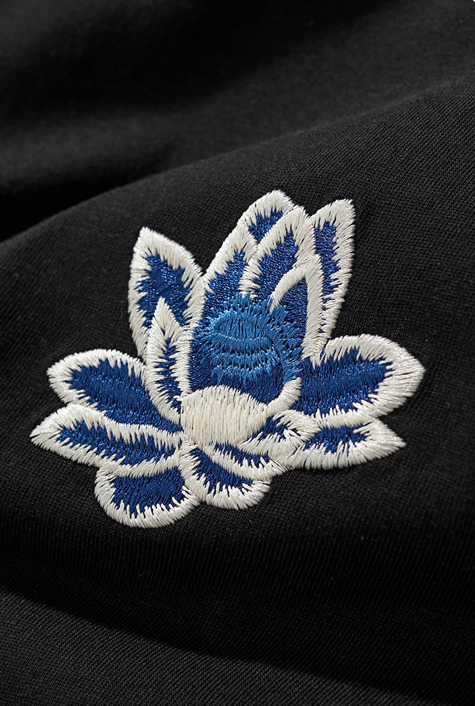 Azure Phoenix Embroidery T Shirt Cotton