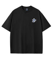 Azure Phoenix Embroidery T Shirt Cotton