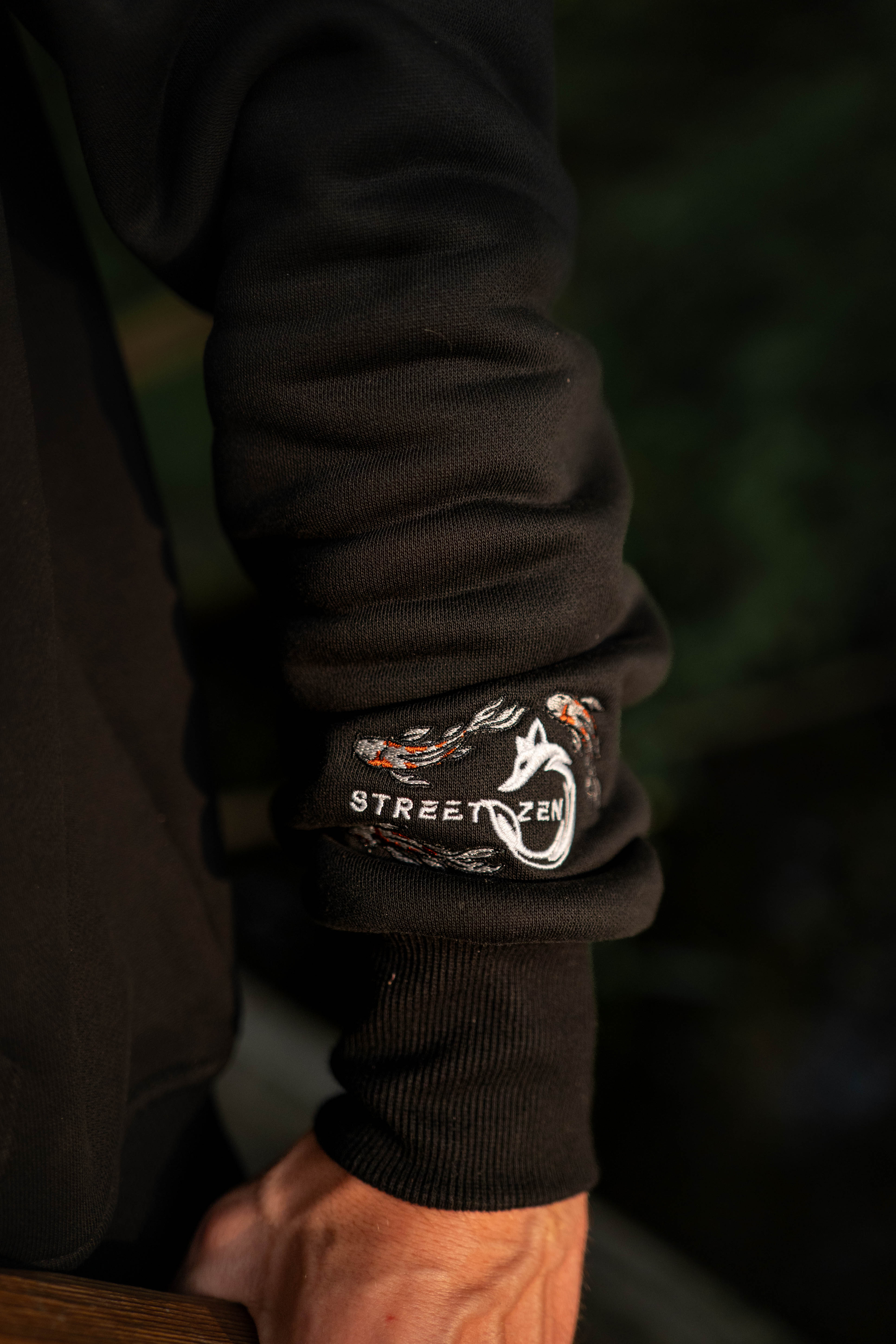 Heavy Embroidery Japanese Koi Fish Hoodie 400GSM
