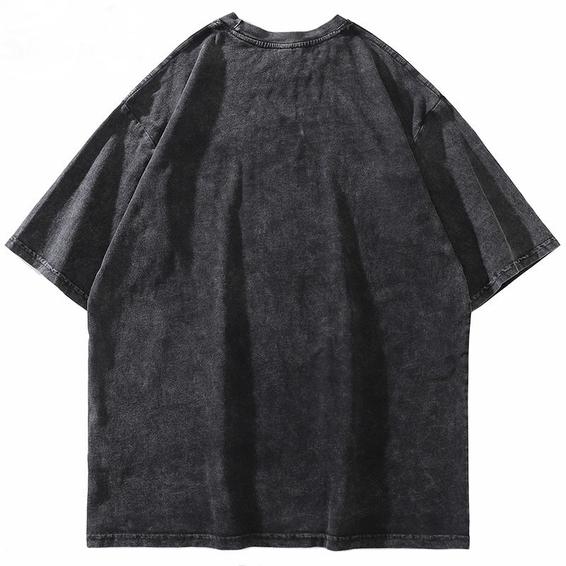 Washed Anime T-shirt Retro - Oversized