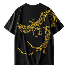 Embroidered Phoenix T-shirt, Japan Street Style (Unisex)