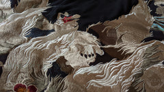 Nine Tailed Fox Kitsune Embroidered Hoodie, Yokosuka Pullover